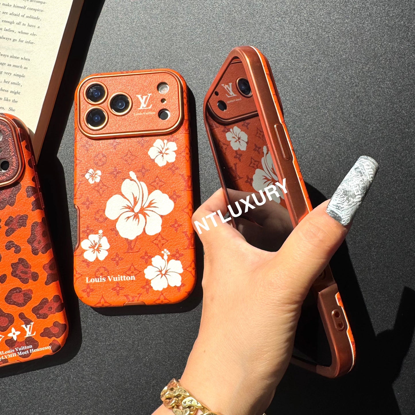 Orange Unique Design Love Phone Case