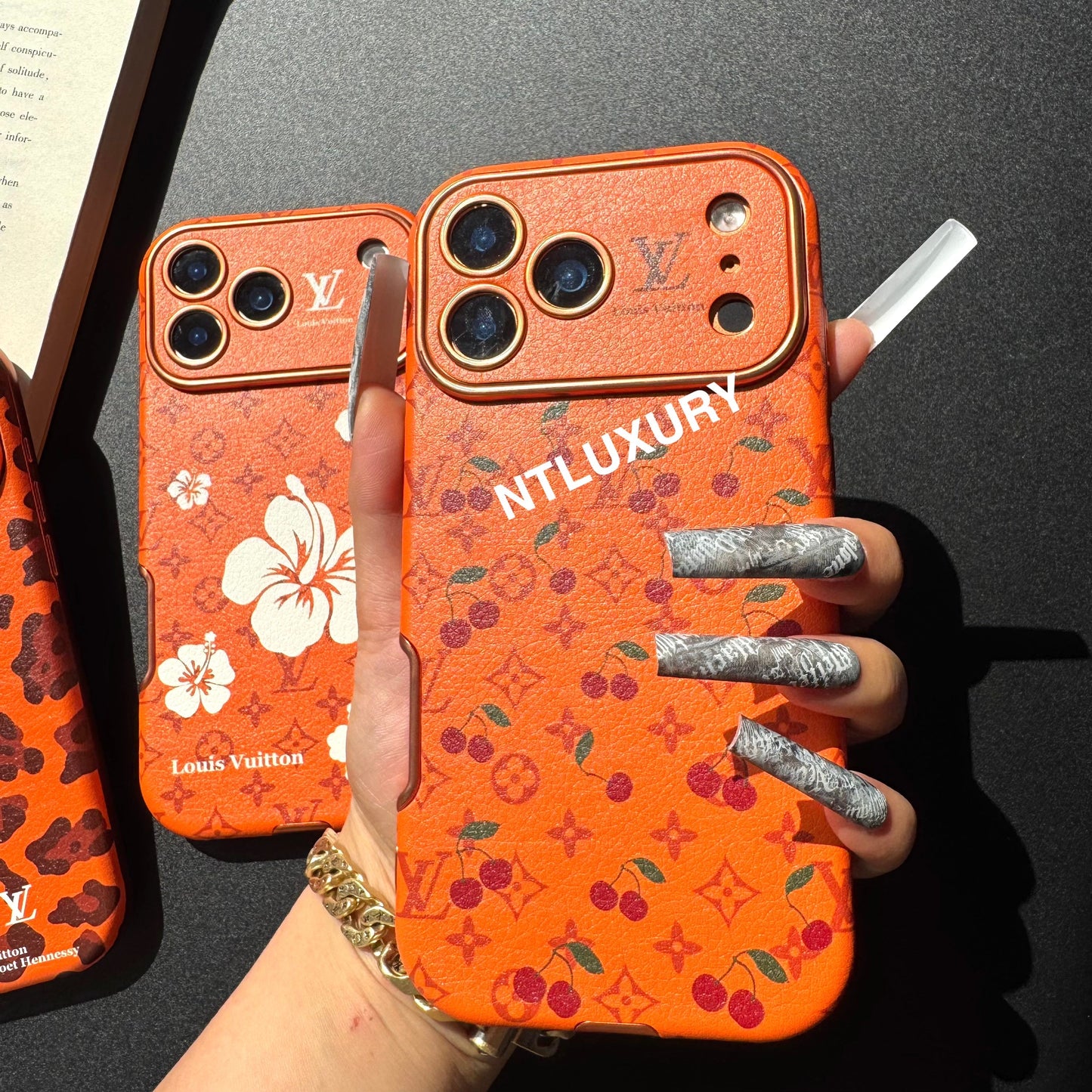 Orange Unique Design Love Phone Case
