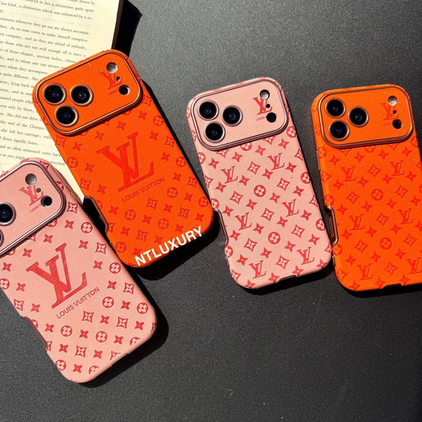 Orange Glitzer Design Liebe Handyhülle