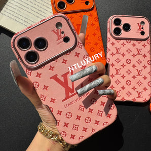 Orange Glitter Design Love Phone Case