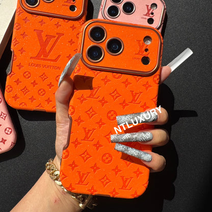 Coque de téléphone Amour Paillettes Oranges