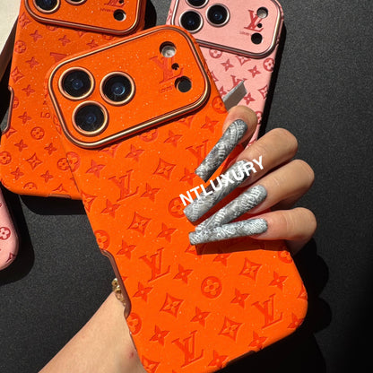 Coque de téléphone Amour Paillettes Oranges