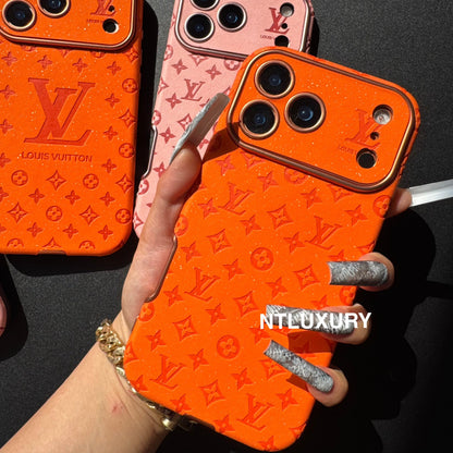 Coque de téléphone Amour Paillettes Oranges