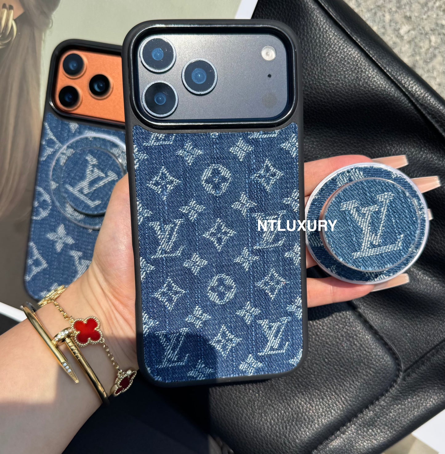 Denim Love Girl Magsafe Phone Case With Magsafe Holder