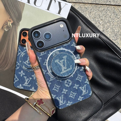 Capa para Telemóvel Magsafe Denim Love Girl Com Suporte Magsafe