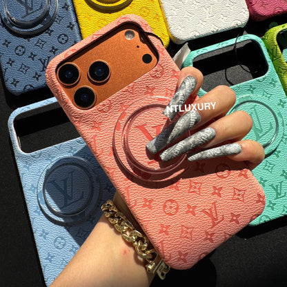 Coque de téléphone fantaisie au design coloré avec support MagSafe