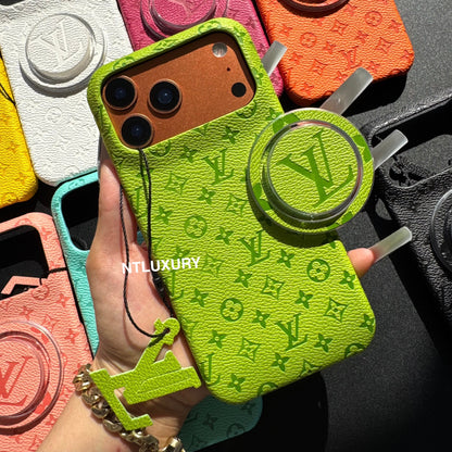 Coque de téléphone fantaisie au design coloré avec support MagSafe