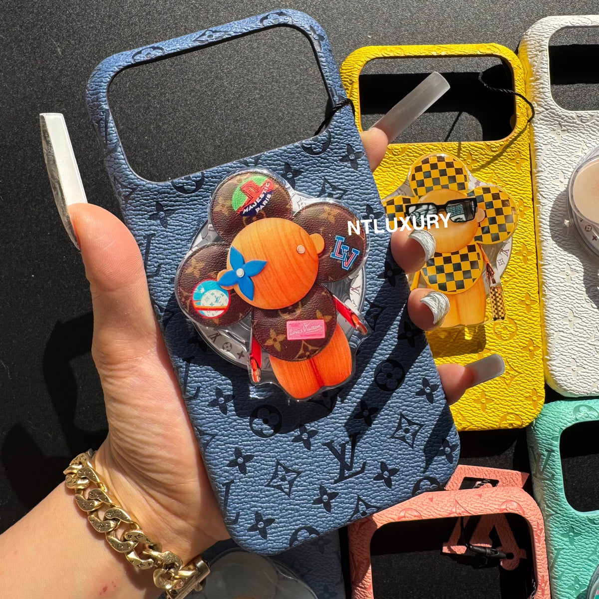 Coque de téléphone au design coloré avec support Magsafe élégant