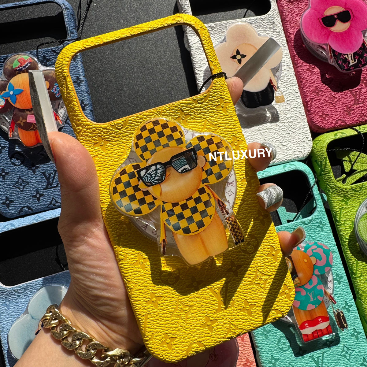 Coque de téléphone au design coloré avec support Magsafe élégant
