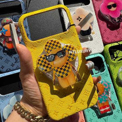 Coque de téléphone au design coloré avec support Magsafe élégant