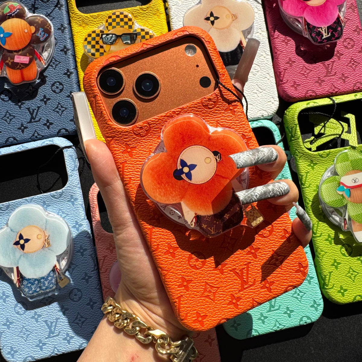 Coque de téléphone au design coloré avec support Magsafe élégant
