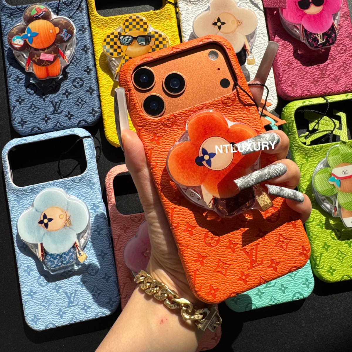 Coque de téléphone au design coloré avec support Magsafe élégant
