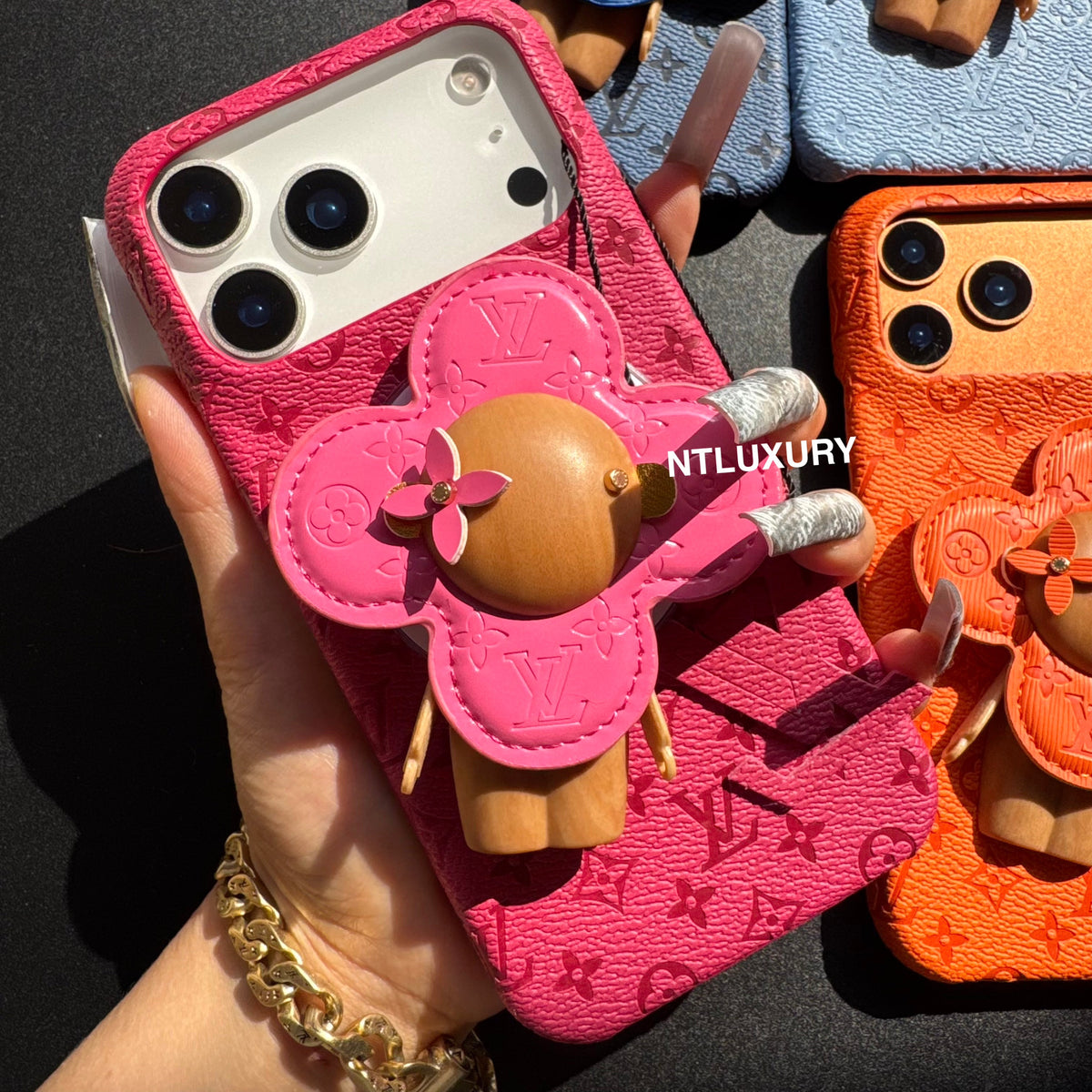 Coque de téléphone au design coloré avec support Magsafe pour poupée