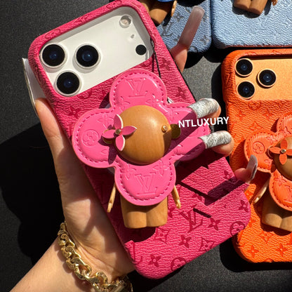 Coque de téléphone au design coloré avec support Magsafe pour poupée
