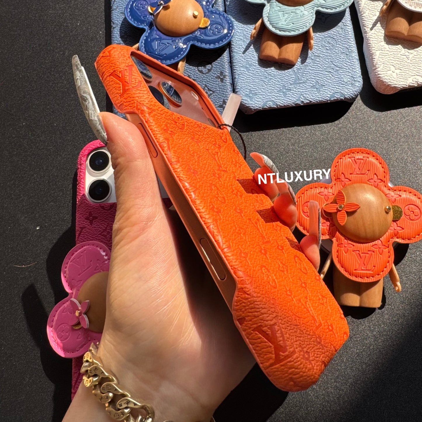Colorful Design Phone Case with Doll Magsafe Holder