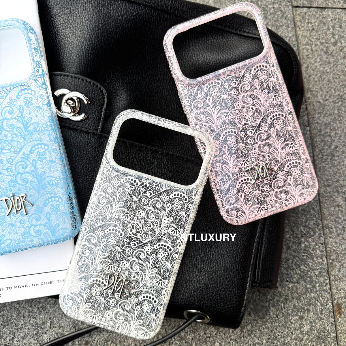 Colorful Transparent Lace Dove Phone Case