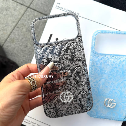 Colorful Transparent Lace GG Phone Case