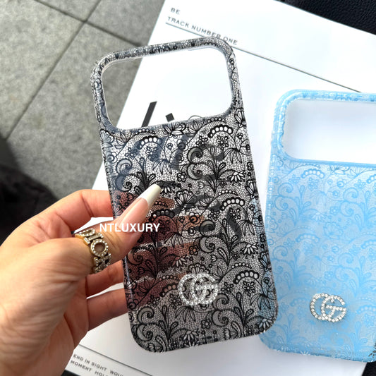 Colorful Transparent Lace GG Phone Case