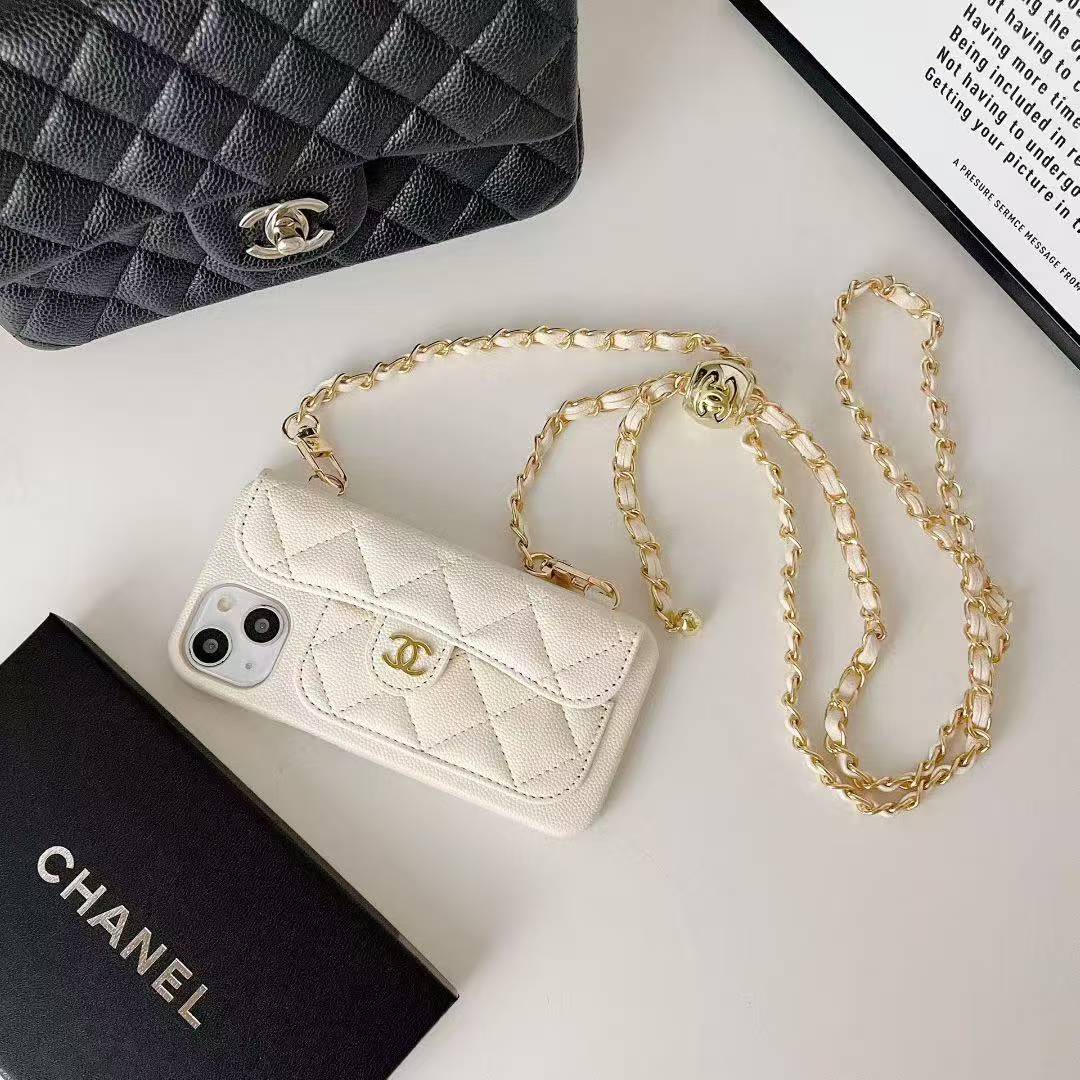 Cute Sheep Girl Design Phone Case With Chain