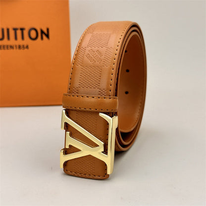 Ceinture classique de couleur (boucle dorée)