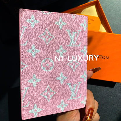 Portefeuille de passeport avec motif floral et boîte