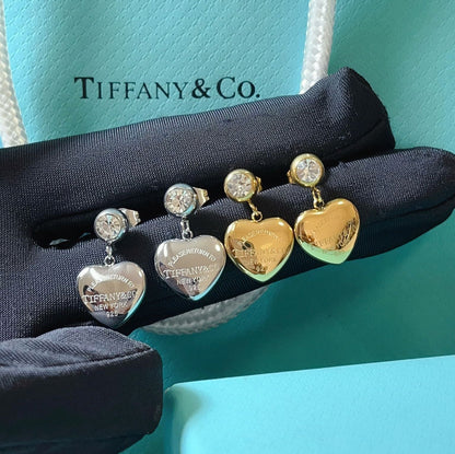 Boucles d'oreilles pendantes cœur