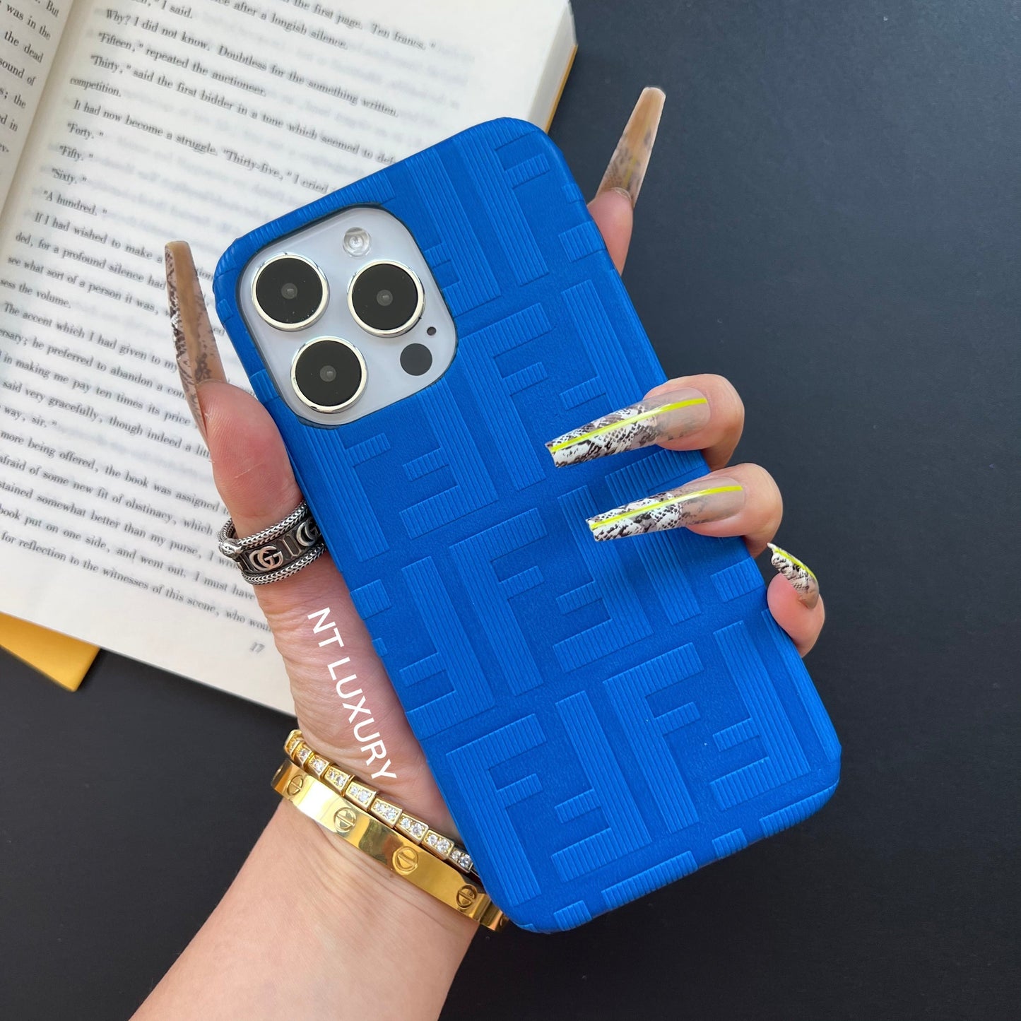 Farbenfrohe Spaß Samsung Hülle (Blau)