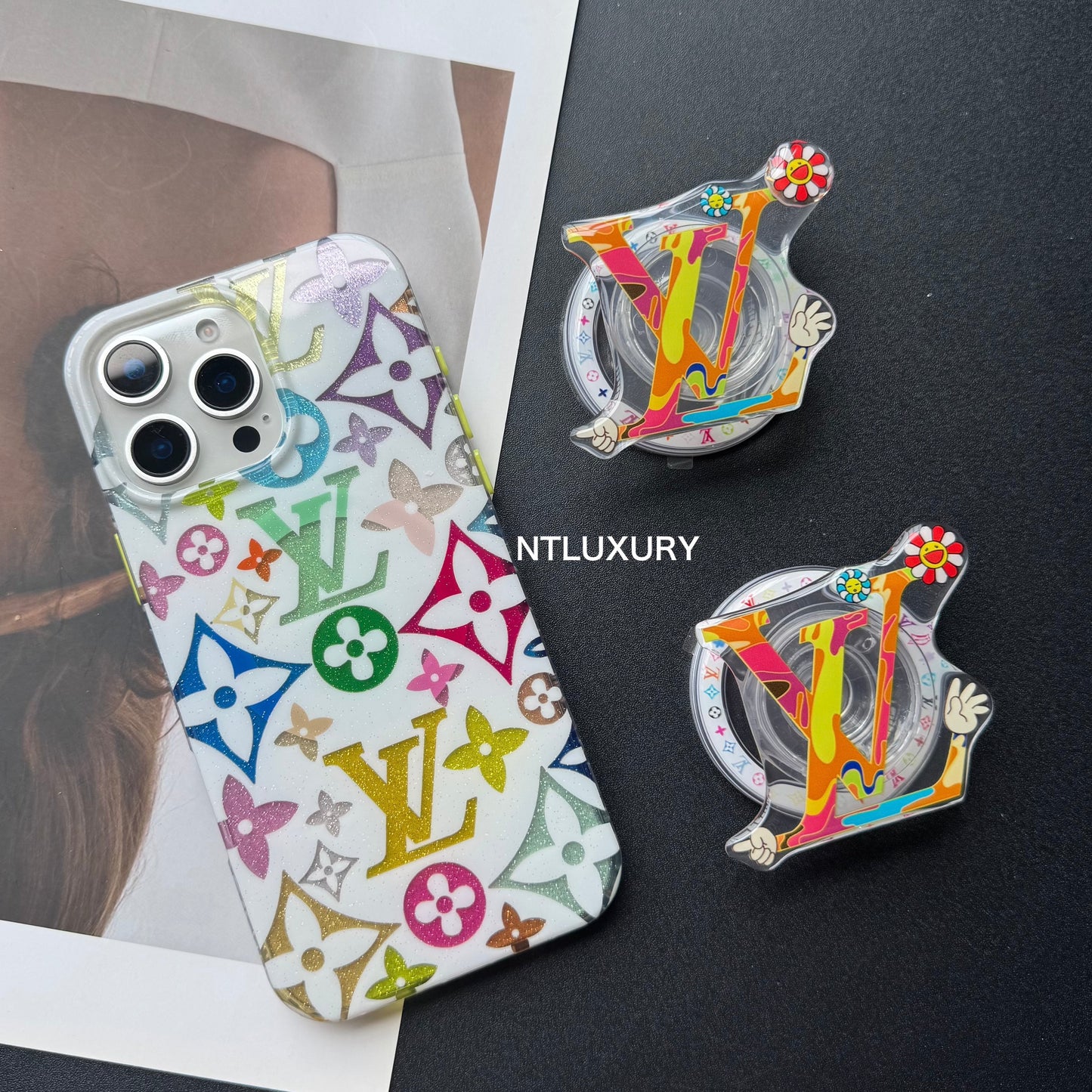 Sunflower Love Design Phone Case with MagSafe Holder