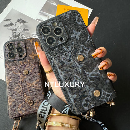 Coque iPhone Found Love avec porte-monnaie et rayures (Lot de 3)
