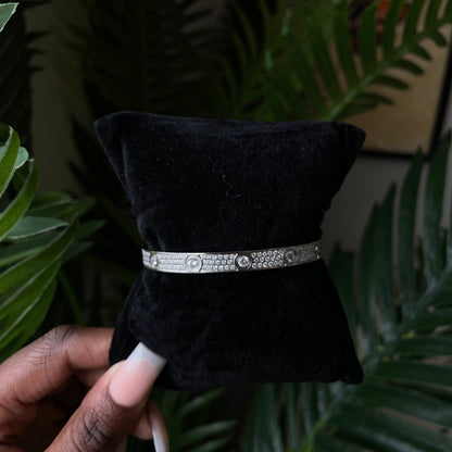 Pulseira de Amor em Prata com Diamante (com chave de fendas)