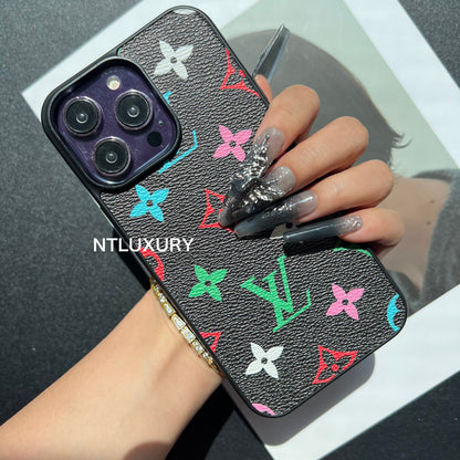 Coque de téléphone Amour traditionnel (Grand amour fantaisie - Noir)