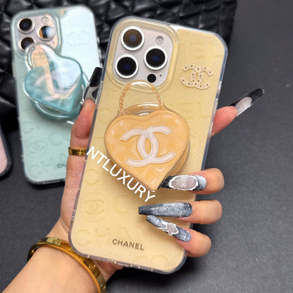 Cute Heart Design Phone Case with MagSafe Holder