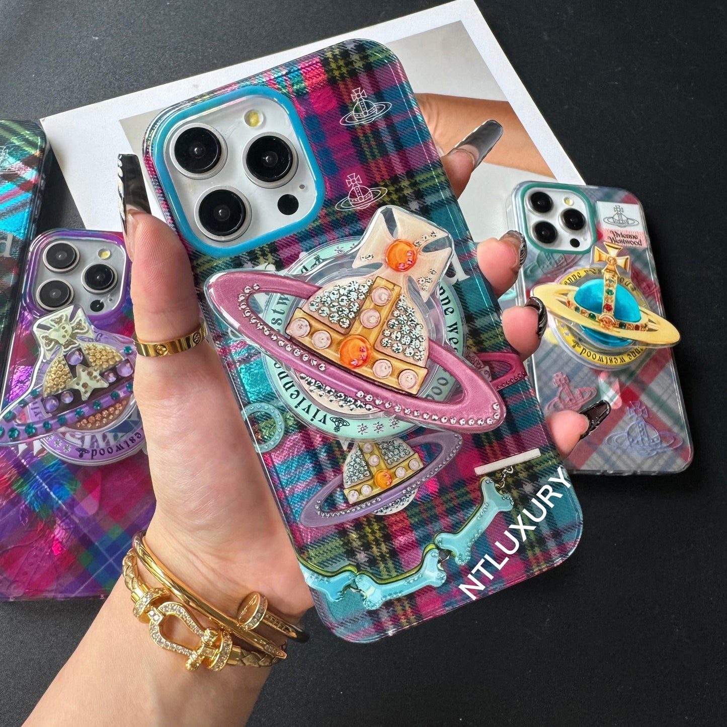 Coque iPhone West Woo à treillis avec support MageSafe
