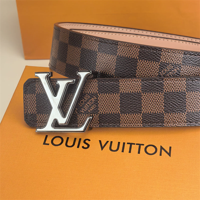 Ceinture d'Amour à Boucle 2 Couleurs (Marron Grille)