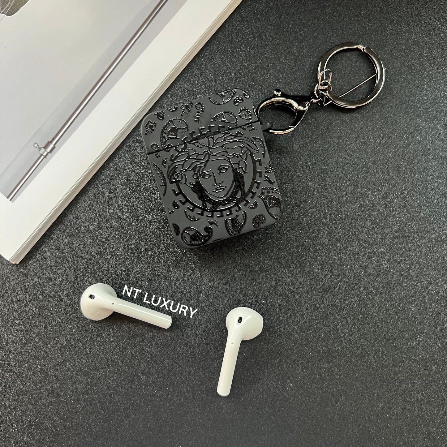 Black Trendy Airpods Case ( Ver.5 )