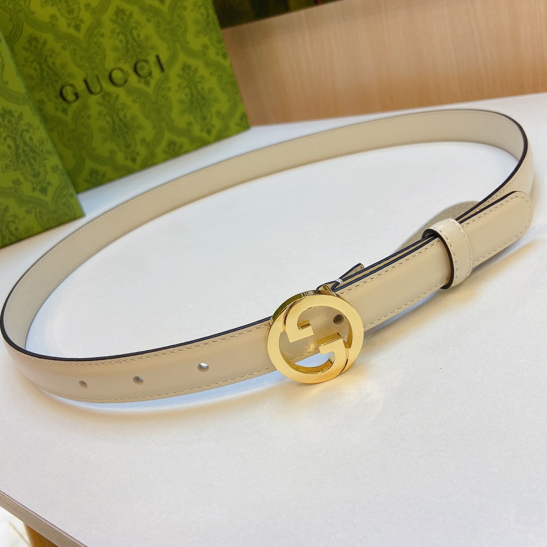 Ceinture de 2,0 cm en tissu neuf avec première couche de cuir de veau fin