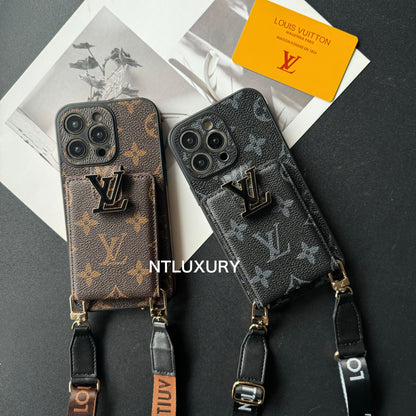 Coque de Téléphone Catch Love pour iPhone avec Portefeuille et Bande (Ensemble de 3)