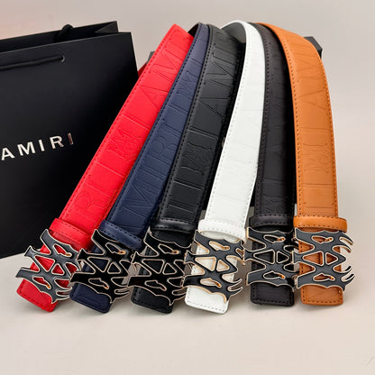 Ceinture AM Classique (Boucle Noire & Dorée)