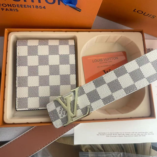 2 ensembles de ceinture et portefeuille avec boucle en cœur avec emballage