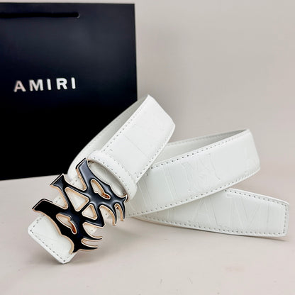 Ceinture AM Classique (Boucle Noire & Dorée)