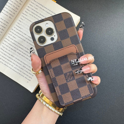 Étui de téléphone vintage motif floral avec portefeuille