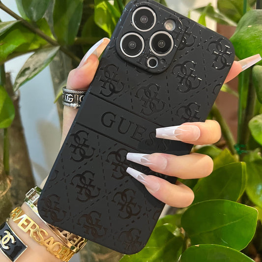 Coque de téléphone tendance noire (H/F)
