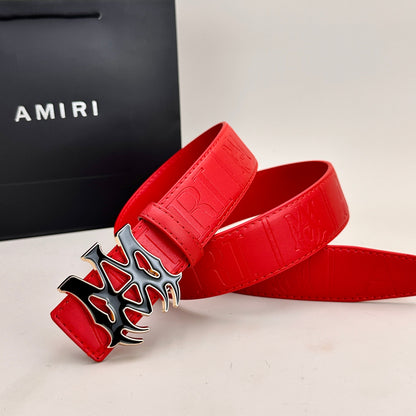 Ceinture AM Classique (Boucle Noire & Dorée)