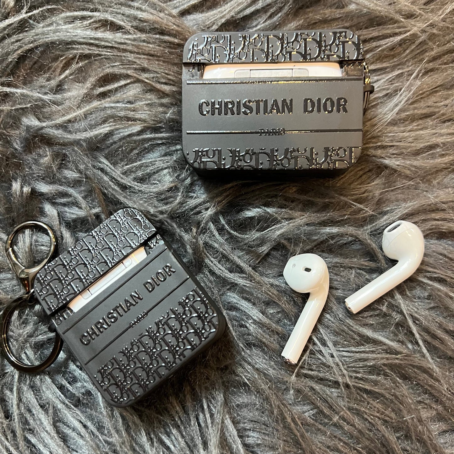 Black Trendy Airpods Case ( Small D)