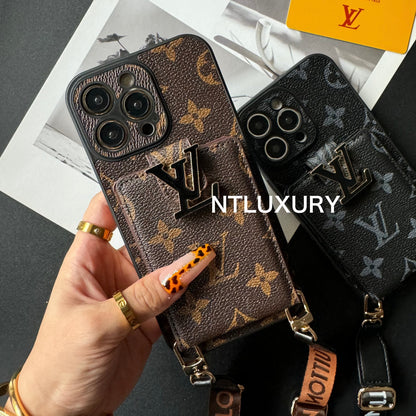 Coque de Téléphone Catch Love pour iPhone avec Portefeuille et Bande (Ensemble de 3)