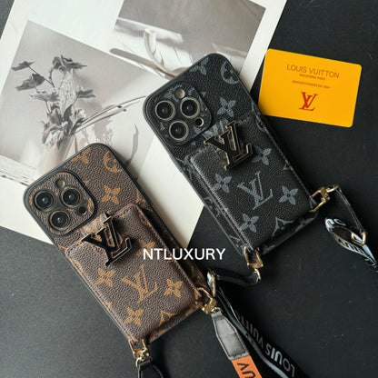 Coque de Téléphone Catch Love pour iPhone avec Portefeuille et Bande (Ensemble de 3)