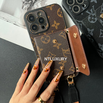 Coque iPhone Found Love avec porte-monnaie et rayures (Lot de 3)