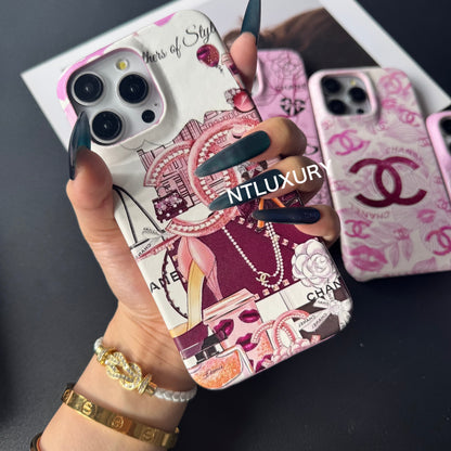 Coque de téléphone fille rose à fleurs CC