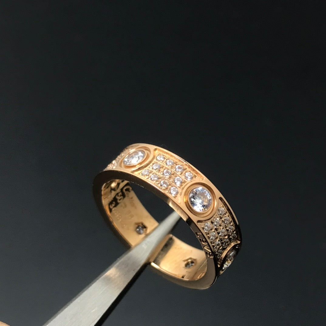 Gold Diamond Love Ring