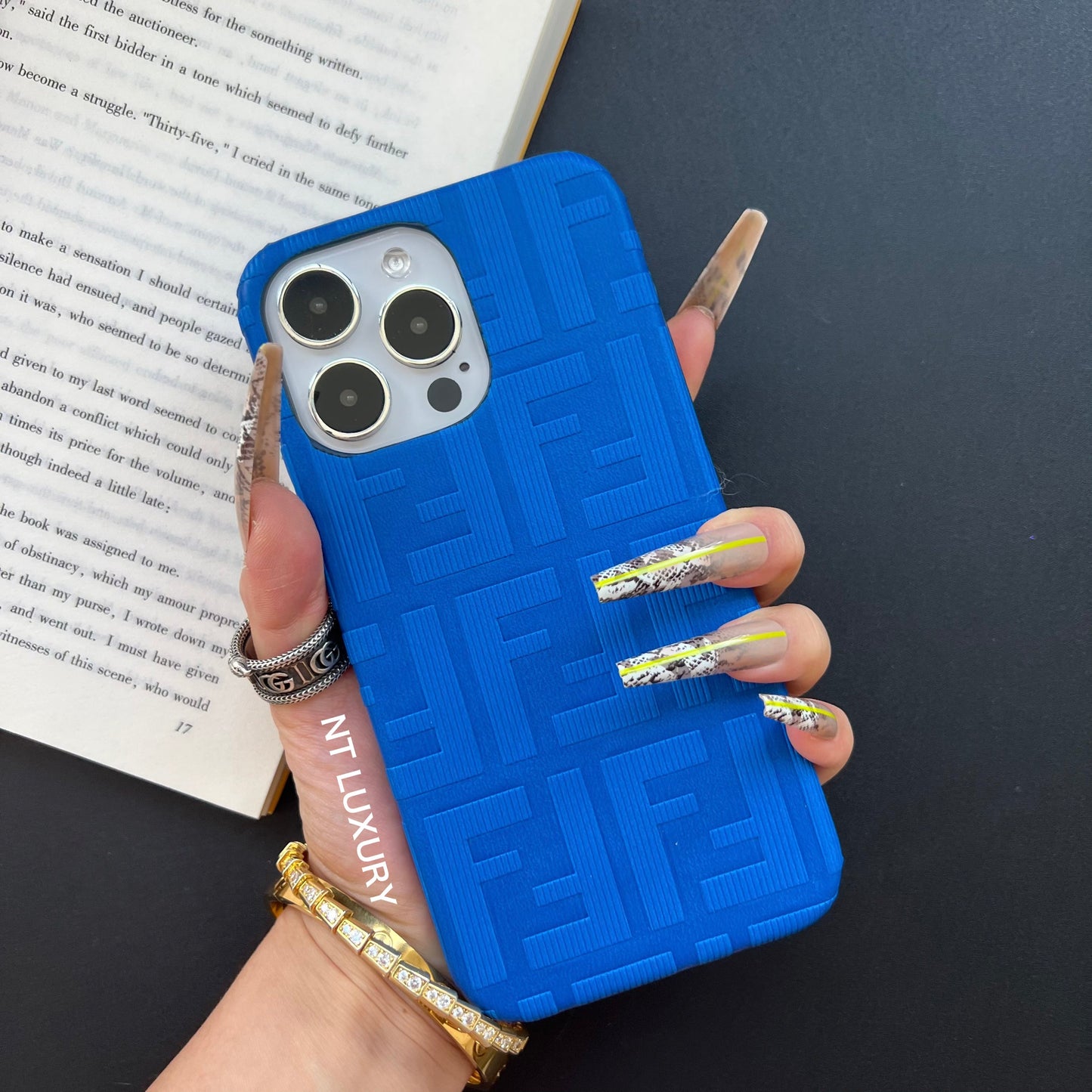 Farbenfrohe Spaß Samsung Hülle (Blau)